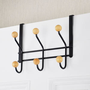 New Launch Overdoor Clothes and Pants <b>Hook</b> With Rubber Wood Knob - Product Image 4