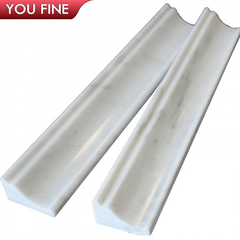 Декоративный плинтус для стен, Белая Мраморная формовка для продажи