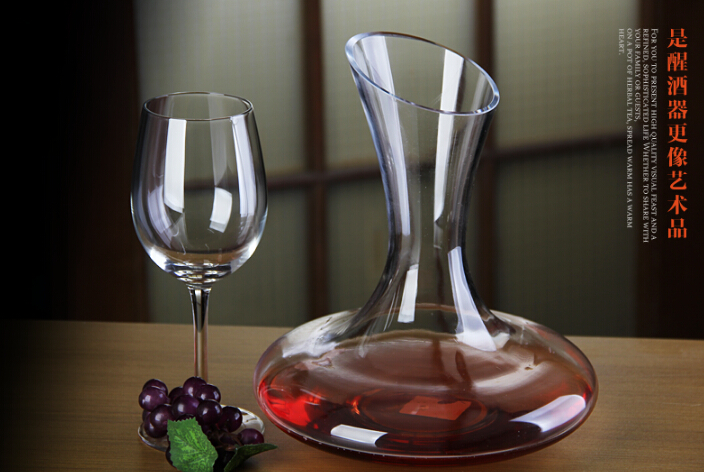 Mouth Blown Crystal Glass Wine Decanter 750ml Wine Decanter Glass