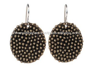Pendientes colgantes de aro en espiral chapados en plata joyería de moda vintage - Product Image 3