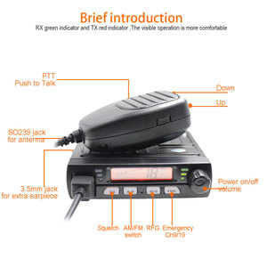 ANYSECU AM/FM Mini CB CB-40M 27MHz 8W Amateur interphone Mobile Bande Publique 26.965-27.405MHz Talkie-walkie + Antenne CB - Product Image 2