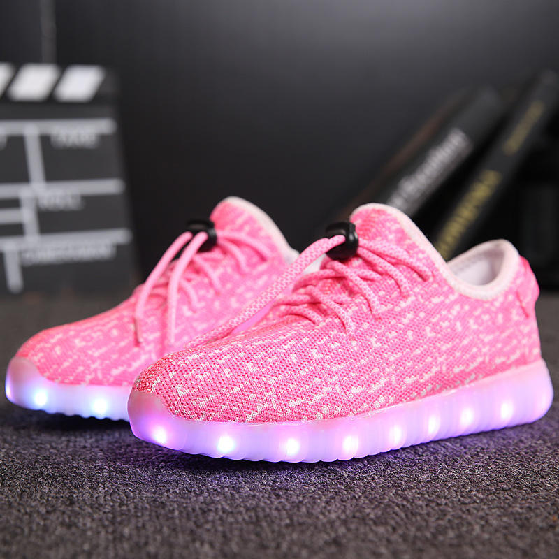 Fashion Wholesale New Design Lighting Led Shoes LED Light up USB Charging  Kids Running Shoes
