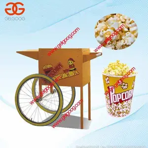 Máquina de popcorn móvel com carrinho/máquina pequena de popcorn/máquina automática