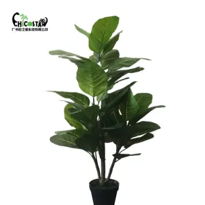 90cm indoor decoration high quality artificial Oak/ rubber plant