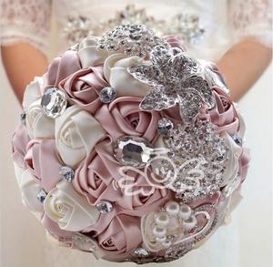 Di Strass artificiale Romantico Nuova Sposa Damigella <span class=keywords><strong>D</strong></span>'onore In Possesso di <span class=keywords><strong>Bouquet</strong></span> Decorativo - Product Image 3