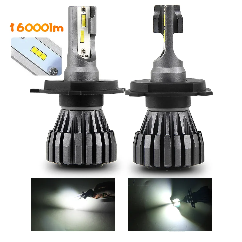 Super Kecerahan Pabrik Murah H13 H1 Tanpa Kipas 360 Light 24 Volt Led H4 16000lm H7 H11 12V Mobil H4 lampu Led