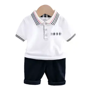 Kinder bekleidung 2019 Sommer Kleinkind Polos hirt mit Shorts Kinder kleidung Freizeit anzüge für Jungen Kleidungs sets
