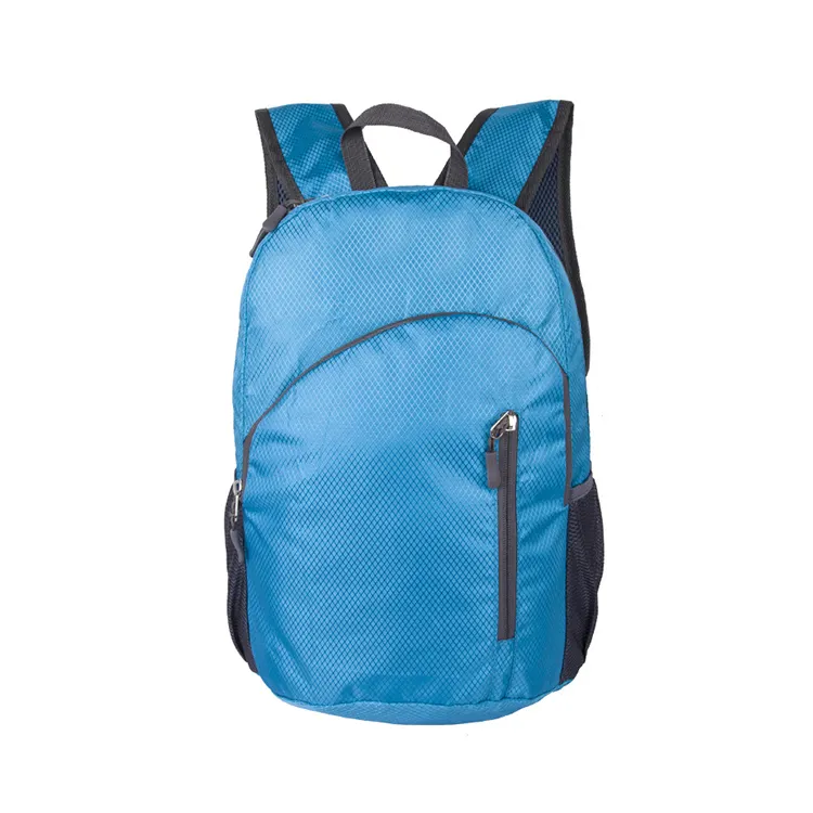 Custom waterproof lightweight foldable travel backpack, promotional folding backpack