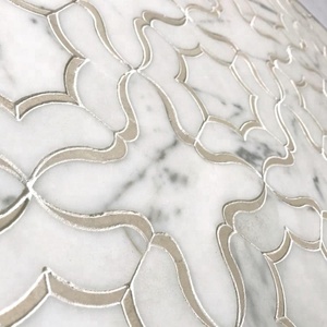 Bán Buôn Không Thường Xuyên Waterjet Gạch Cắt Đá Cẩm Thạch Khảm Thiết Kế Mới - Product Image 2