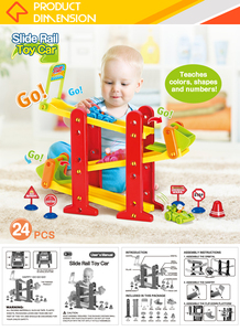 24 pz assemblato giocattolo per bambini <span class=keywords><strong>cars</strong></span> race track con <span class=keywords><strong>pista</strong></span> animale auto - Product Image 3