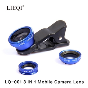 Mobile téléphone clip - on fish eye / 0.67x grand - angle / macro lentille en verre <span class=keywords><strong>moins</strong></span> cher 3 en 1 caméra lentille LQ-001 - Product Image 6