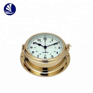 Horloge murale en laiton de la série Clock <span class=keywords><strong>Yacht</strong></span>, horloge à quartz nautique pour bateau - Product Image 2