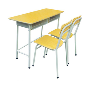 Escritorio y Silla Escolar Doble Moderna, Precios de Conjunto de Escritorio y Silla Populares, Muebles Escolares, Asiento Doble Personalizado para Escuela - Product Image 2