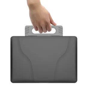 Macbook Air、Pro 13.3用の新バージョンクリスタルハードシェルカバーケース、ハンドルとスタンド付き