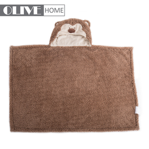 2018 Super suave Sherpa algodón Animal bebé <span class=keywords><strong>polar</strong></span> Manta con erizo campana - Product Image 1