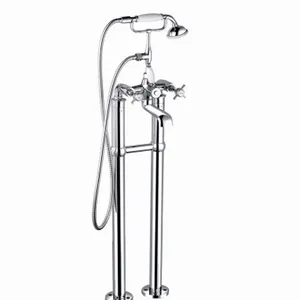 Brass Floor Mounted Bath Shower Mixer