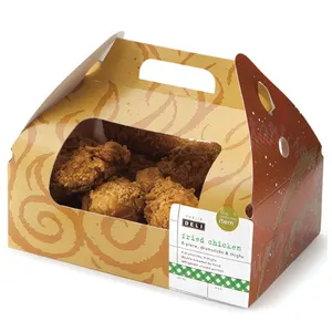 Kunden spezifischer Druck Braten Fast-Food-Verpackung Papier box gebrannte Hühner boxen