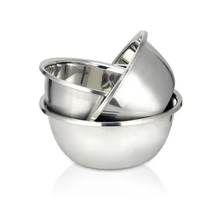 16-34cm Stainless Steel Salad Bowl Stainless Steel Sauce Bowl Bread Mixing Bowl