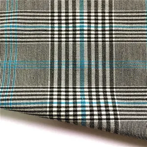 2024 high quality yarn dyed check Jackets Pants fabrics Stretch spandex suit fabric