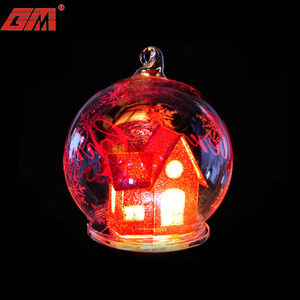 Nouvelles idées de produits boules de verre soufflées <span class=keywords><strong>à</strong></span> la main décoration d'arbre suspendu de noël - Product Image 5