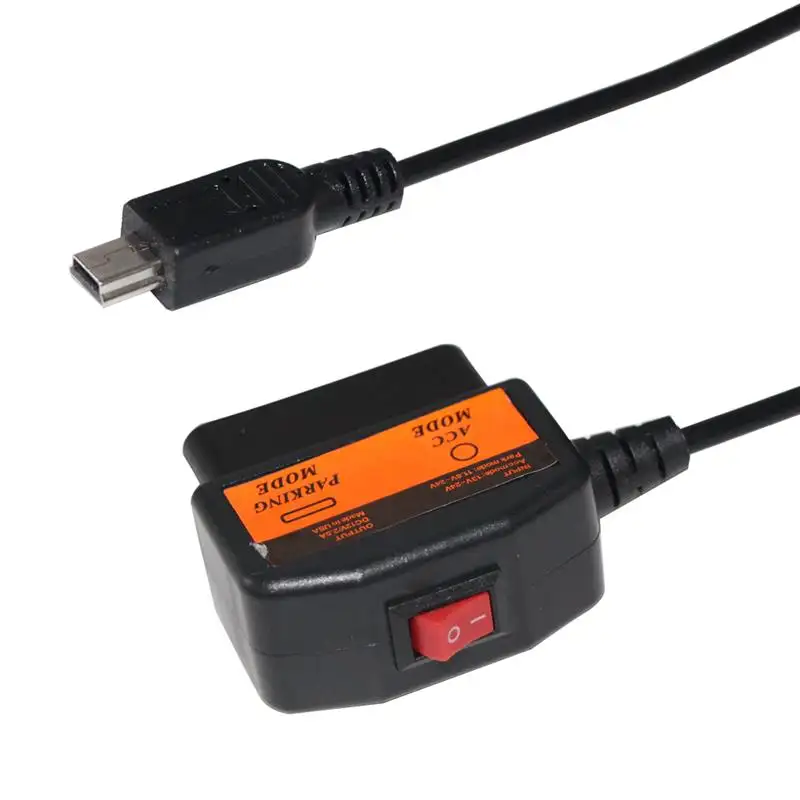 מיני 5 פין USB עם obd מתאם 10pin כבל חשמל