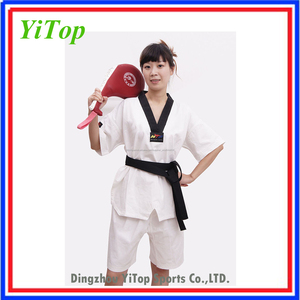 Alta calidad de los artes marciales suministros de manga corta para wtf trajes de taekwondo - Product Image 2