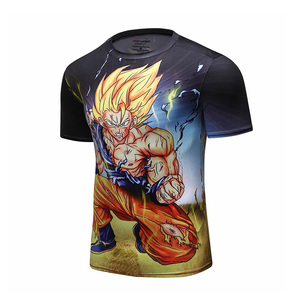 T-Shirt imprimé dragon ball pour homme, haut de Super-héros, dessin animé japonais, Super Saiyan, <span class=keywords><strong>Vegeta</strong></span>, Fitness, Gym, été - Product Image 6
