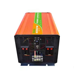 Onduleur à onde sinusoïdale pure de 4000 watts 12V/24V/48V DC à 110VAC 60hz système hors réseau