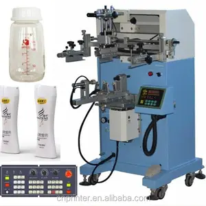 Cylinder Screen Printing Machine paper cup printing machine paper printer for metal , pen shampoo glass bottle jar