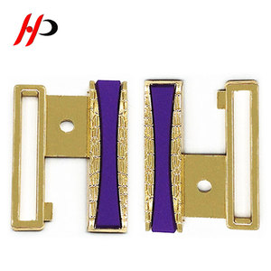 Hebillas de cinturón entrelazadas chapadas en oro de lujo de Metal de fabricante personalizado de China, abrigo de mujer de aleación de Zinc, sujeción de cintura elástica - Product Image 4