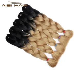 Aisi 头发批发廉价耐热纤维合成编织巨型编织头发扩展假发