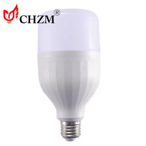 Chzm lâmpada led de alumínio, de alta potência, e27, 220v, 5w, 9w, 13w, 18w, 28w, 38w, branco quente e frio