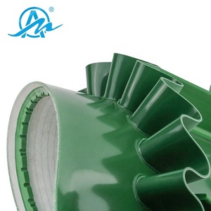 Groene Pvc Gegolfde Zijwand Transportband Speciale Verwerking Instelbare Snelheid Voor Productie Fabriek Baffle Toevoeging - Product Image 4