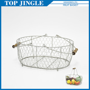 Large brown coating oval shape handle <b>picnic</b> <b>basket</b> - Product Image 4