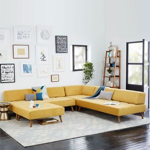 Solid Oak Birch <strong>Wood</strong> Modern Frame Linen Fabric <strong>Bench</strong> <strong>Sale</strong> - Product Image 4