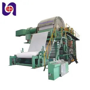 waste paper mixed virgin pulp as material tissue paper making machine, old paper recycling machine prices