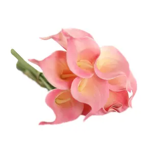35 см, белый, пурпурный, PU Калла искусственный цветок лилии реального касания, цветы для украшения