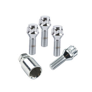 Kinda-jeu <span class=keywords><strong>de</strong></span> boulons <span class=keywords><strong>de</strong></span> siège <span class=keywords><strong>de</strong></span> <span class=keywords><strong>direction</strong></span> antivol, 4 + 2 chromés, d'origine, usine, ensemble - Product Image 2