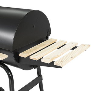 Black Steel Trolley Charcoal <strong>BBQ</strong> <strong>Grill</strong> with Remote Control Adjustable Height &amp; Oil <strong>Drum</strong> Design - Product Image 5