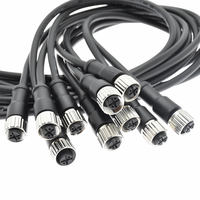 Connecteur M12 câble électrique moulé rond M12 prise électrique mâle 4 broches 5 broches 6 broches 8 broches 12 broches câble de connecteur étanche