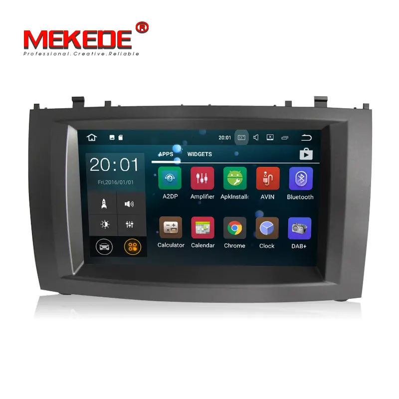 Mekede Android9.0 2G + 16g GPS <span class=keywords><strong>DVD</strong></span> del coche de navegación estéreo unidad principal para Peugeot 407, 2004-2010 radio RDS audio Multimedia