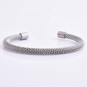 Bracciale Aperto Vintage in Acciaio Inossidabile, Ultimo Design alla Moda, Bracciale a Maglia <span class=keywords><strong>con</strong></span> Cavo - Product Image 6