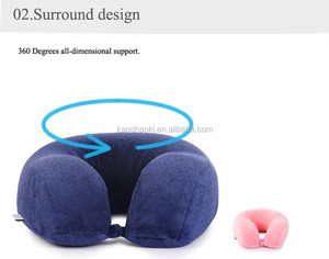 2015 la venta caliente nuevo decorativo masaje de bambú de viaje de espuma de memoria cuello almohada - Product Image 3