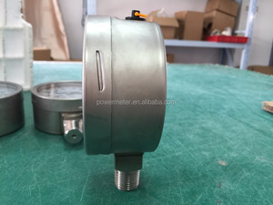 CE-Zertifiziertes Hochwertiges 100mm Bodenmontiertes Edelstahl-Silikonöl-Füllmanometer mit 1000 Bar Maximaldruck, Anpassbar, Guter Druckmesser - Product Image 2