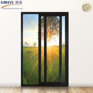 Hiện Đại Đức Phong Cách Kính Phía Trước Cửa Đôi Nhôm Trượt Stacker Sợi Thủ<span class=keywords><strong>y</strong></span> Tinh Màn Hình Lưới Hoàn Thành Cho Phòng Khách Biệt Thự - Product Image 4