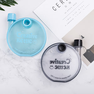 Bouteille D'Eau En Botol Air Plastik Transparan, Disesuaikan Lucu Bentuk Siput Botol Air Datar - Product Image 6