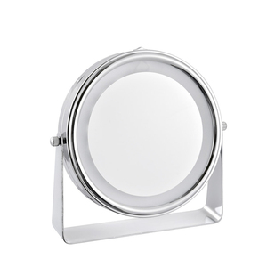 <span class=keywords><strong>Hotel</strong></span> escritorio espejo de maquillaje grande 5x <span class=keywords><strong>lupa</strong></span> espejo de metal con luces led - Product Image 1