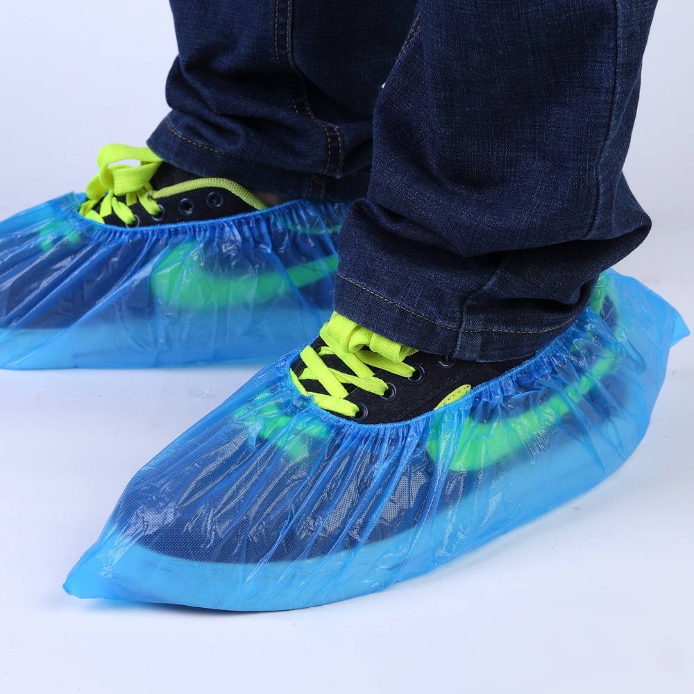 Disposable Plastic CPE Shoe Cover Waterproof Rain Shoe Covers