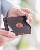 Portefeuilles pour hommes Porte-monnaie mince Minimaliste en cuir véritable à deux volets Porte-monnaie cadeau pour mari