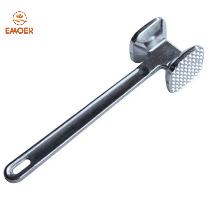 EMOER Double-sided Aluminum Alloy Beef hammer Steak Pounders Meat Tenderizer Hammer